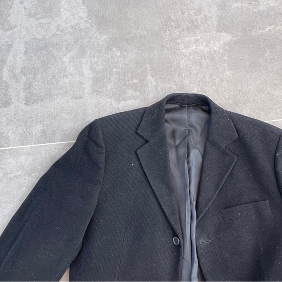 We Black Velvet Blazer Men's Size M Slim Fit 46” Chest Cotton Lined - Picture 2 of 16